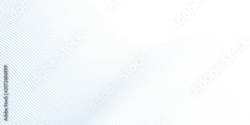 Fotografia Blue dotted wave line pattern