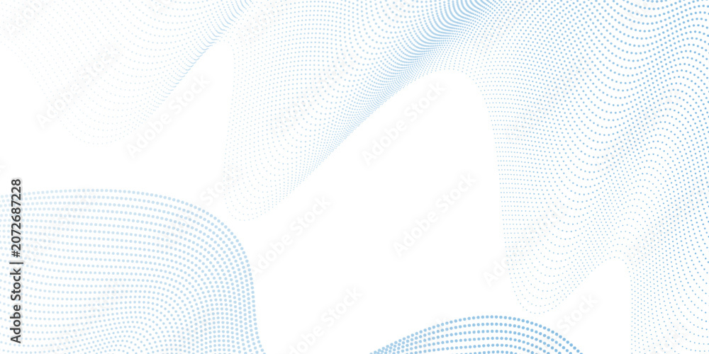 Fotografia Blue dotted wave line pattern