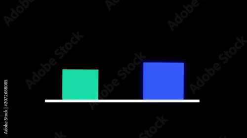 Business financial graph animation showing upward growth trend from down to up.