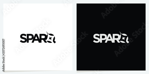 Sparq Innovation Lettermark Logo.Modern lettermark logo featuring custom typography with a spark-inspired concept integrated into the lettering.