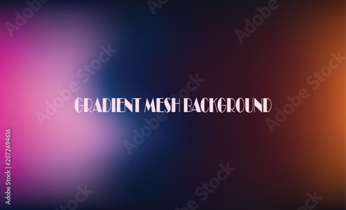 Vibrant gradient mesh background, with pink, blue, and orange color shifts