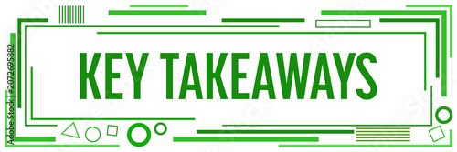 Key Takeaways Lines Squares Shapes Horizontal Green 