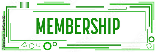 Membership Lines Squares Shapes Horizontal Green 