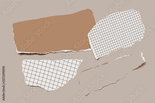 Torn Paper Brown Background Texture
