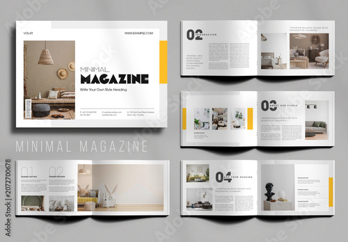 Minimal Interior Design Magazine Template Layout
