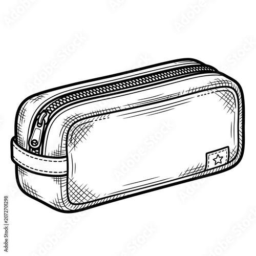 Pencil Case Illustration - Sketchy Style
