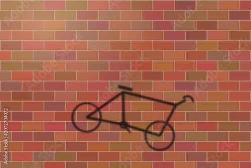Illuminated Shadows of the City – Bicycle Shadow on Brick Wall