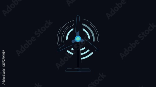  Stylish Wind Turbine Icon for Green Initiatives