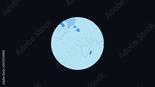  Modern World Map Icon for Navigation