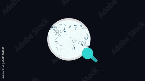  World Map Icon for Global Representation
