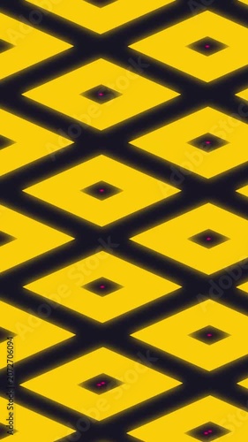 Neon diamond pattern motion background, with shifting colors