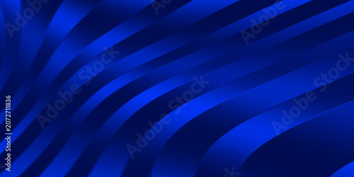 Fotografie stunning abstract blue gradient background with parallel curved ribbons and a sm