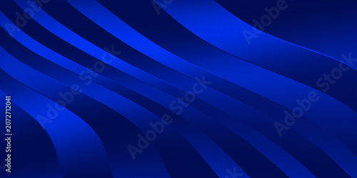 Obraz na płótnie stunning abstract blue gradient background with parallel curved ribbons and a sm