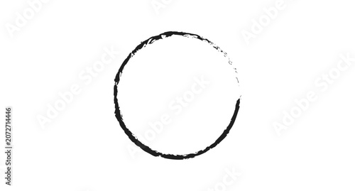 brush ring circle symbol, business concept vector illustration design, round mirror frame blank object decoration