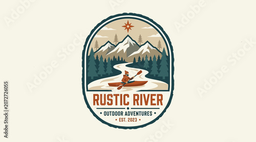 Rustic River Outdoor Adventures Kayaking through Scenic Mountains and Forests