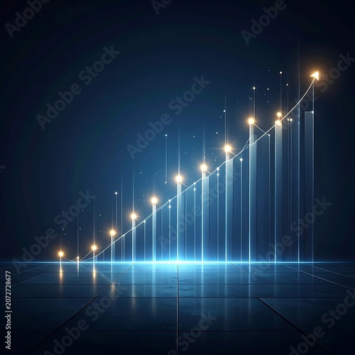 Glowing blue light technology background.