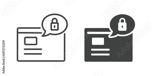 Canvastavla Secure Payment Icon. Line and glyph solid icon