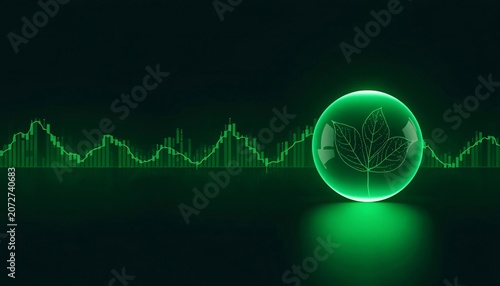 Green Finance and Carbon Credit Trading Concept, Sustainable Investment Strategy, ESG Economy and Environmental Financial Market