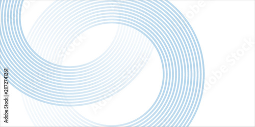 Abstract blue glowing geometric lines on dark blue background. Modern shiny blue circle lines pattern. Futuristic technology concept. Suit for cover, poster, banner, brochure, header, website