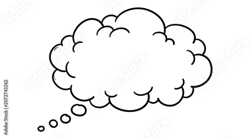 Cuadro en lienzo A simple cartoon thought bubble.