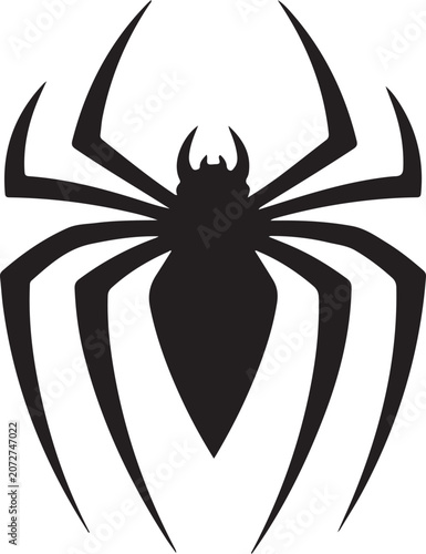 Spider Black Silhouette Vector Icon