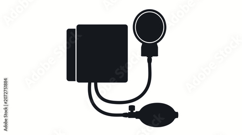 Foto Blood pressure monitor, sphygmomanometer, medical equipment, healthcare tool, ve