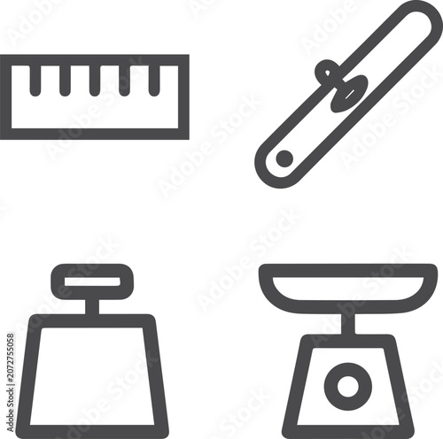 Icons of measurement tools