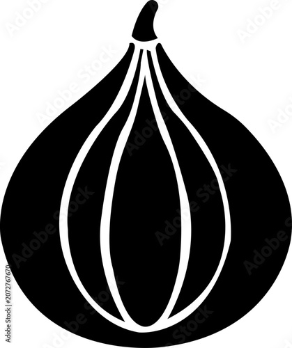 Foto A set of Four black illustrations of figs in different stages of ripeness and detail simple line