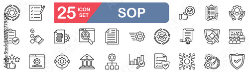 Photos Sop set of web icons in line style