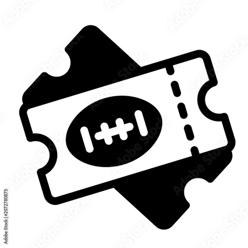 Cuadro en lienzo American football ticket icon sports event symbol