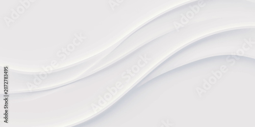 Abstract Blue and White Silk Waves Background with Smooth Flowing Liquid Motion, Elegant Soft Curve Pattern Wallpaper, Minimal Vector Texture Design