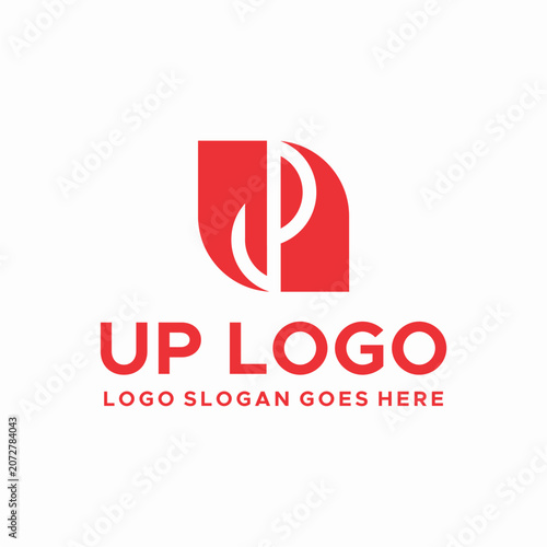 UP simple logo vector image