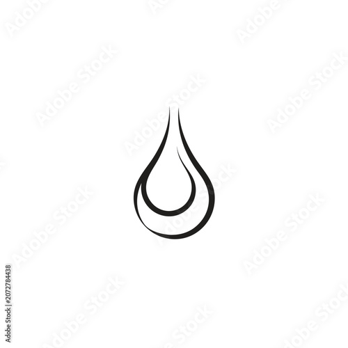 Water and Oil Drop Icon Vector Illustration of Liquid Droplets Clean Wet Nature Symbol Eco Environment Design with Shiny Reflection