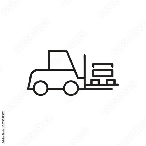 Tractor Isolated on White Background Vector Illustration Industrial Agricultural Machine Heavy Equipment Transportation Icon for Construction and Farming Industry Design