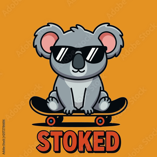 Photography Cartoon Koala Wearing Sunglasses.