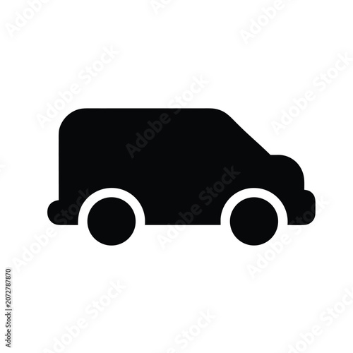 Vintage Car Icon Vector Illustration Isolated on White Background for Transportation Automotive Design and Delivery Services