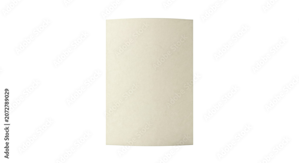 Fototapeta premium Blank vertical white paper sheet on transparent background