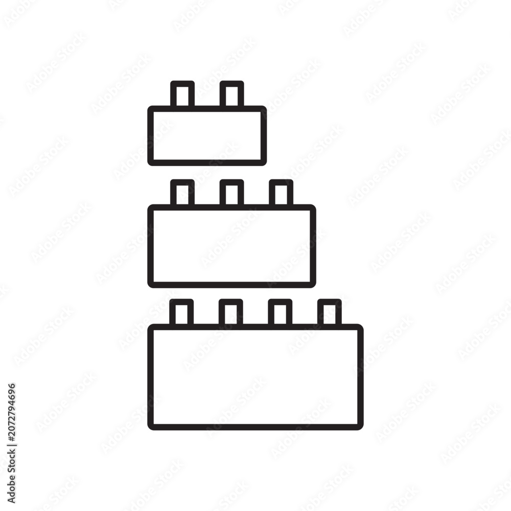 Fototapeta premium building toy icon isolated on white background