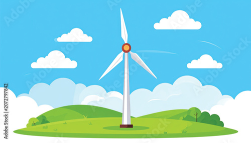 Wind turbine renewable energy power generator.