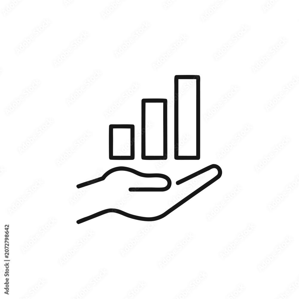 Obraz premium hand drawing graph