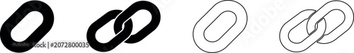 Foto Interlinked shapes in various styles expressing connection and unity