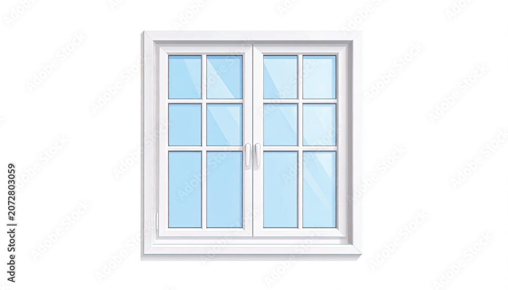 Obraz premium White Double Hung Window Pane.