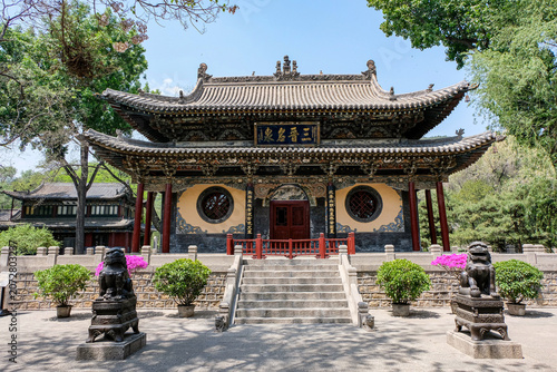 Ancient Chinese Architecture of Jinci Temple in Taiyuan, Shanxi, China