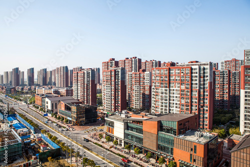 Photography Shanghai Minhang District Street-Facing Shops and Residential Buildings
