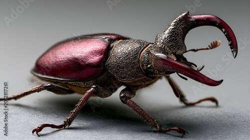 stag beetle macro concept with detailed insect close up and natural biodiversity photography realistic lighting commercial stock photography