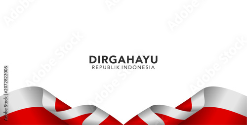 Indonesian Ribbon Bottom Border For Independence Event