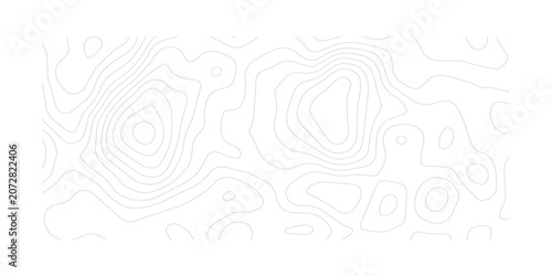 Abstract Seamless Topo Map Pattern with Detailed Contour Lines, Geographic Landscape Relief, Mountain Terrain Elevation Texture, and Professional Vector Mapping Background