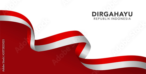 Indonesian Ribbon Wave Decoration For Independence Event