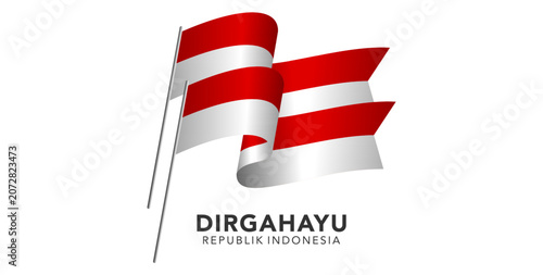 Twisted Indonesian Ribbon Corner For Independence Event