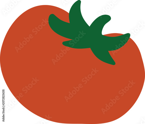 Fresh Red Tomato Illustration Isolated
